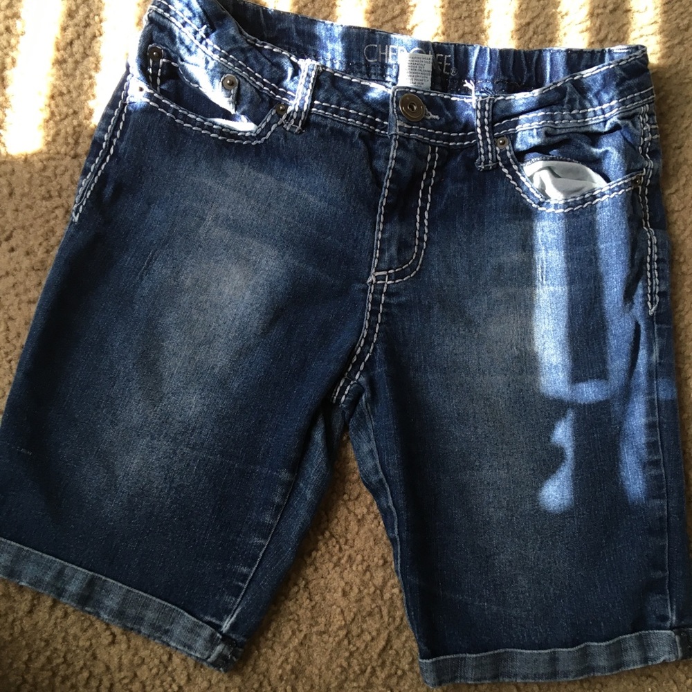 Denim capris shorts